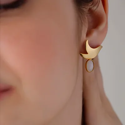 Paloma Ay Taşı Küpe