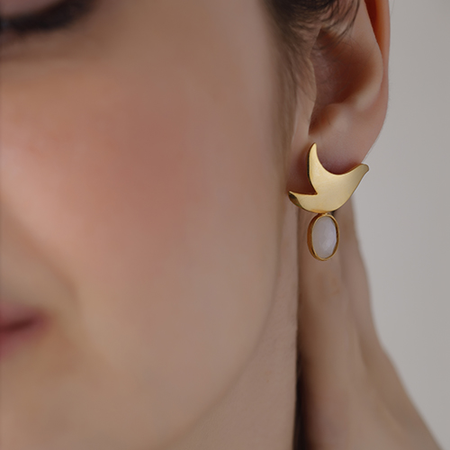 Paloma Ay Taşı Küpe