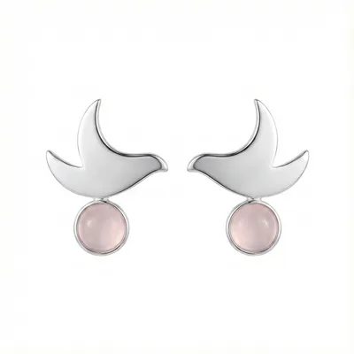 Paloma Rose Quartz Küpe