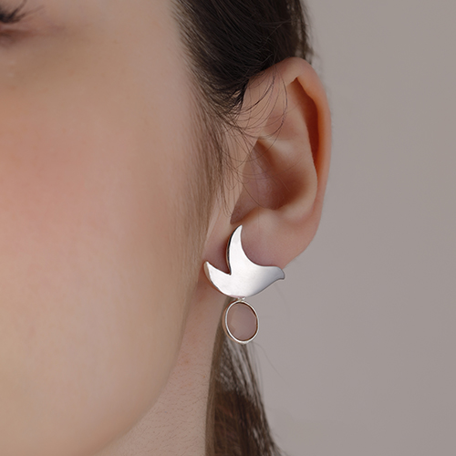 Paloma Rose Quartz Küpe