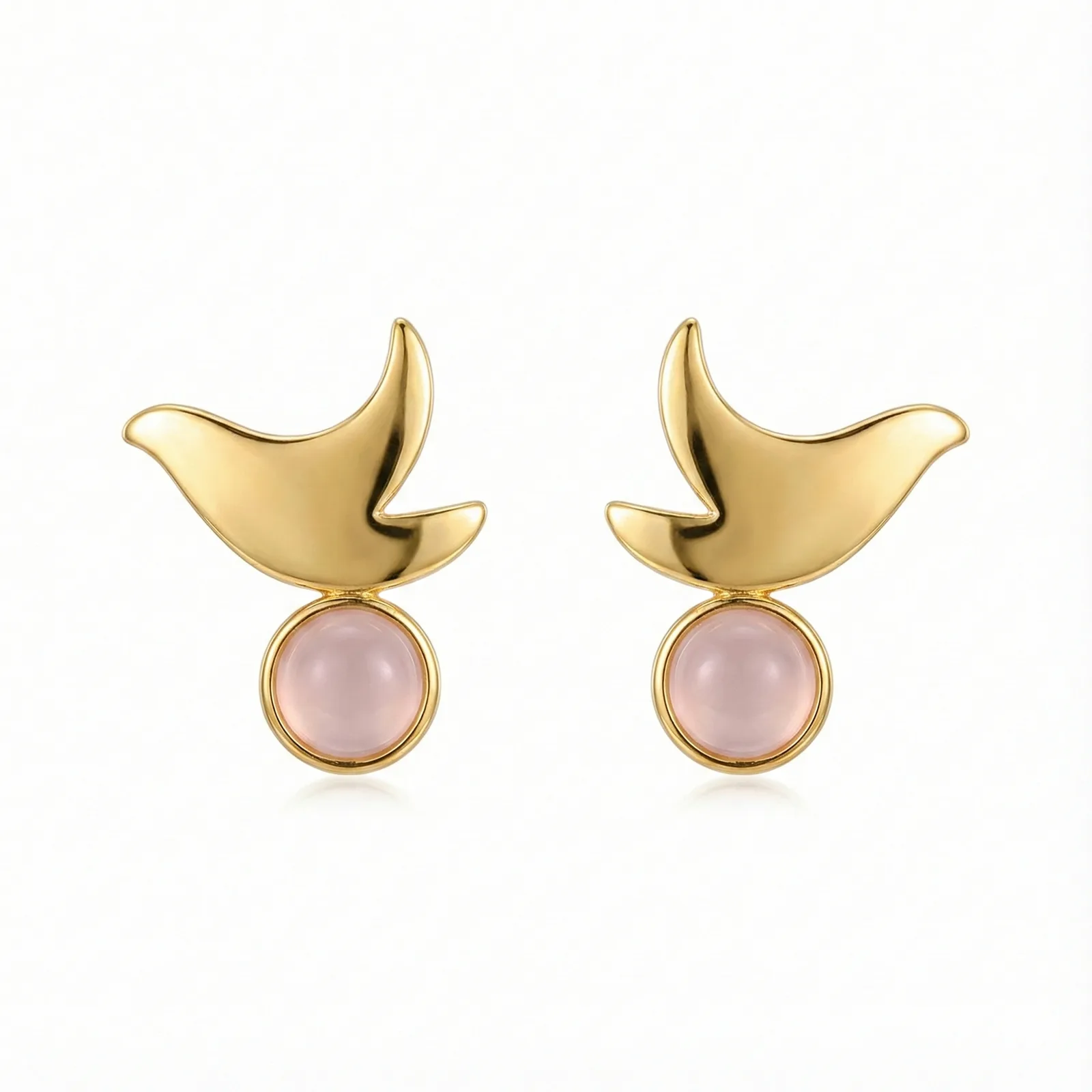 Paloma Rose Quartz Küpe