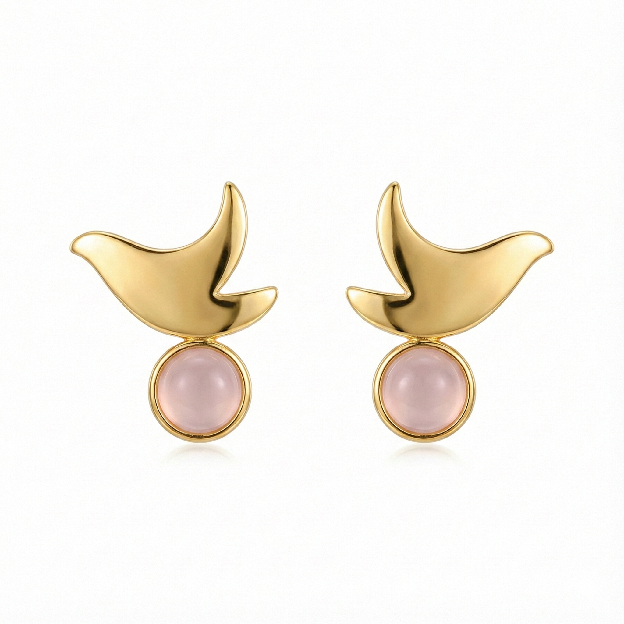 Paloma Rose Quartz Küpe